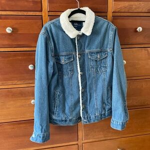 Classic Denim Jacket with Sherpa Lining